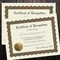 Great Papers! Parchment Stock Fill-In Certificates with Metallic Border, Recognition, 8.5" x 11", Not Printer Compatible, 6 Count